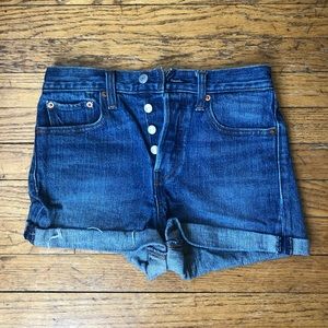 Levi denim shorts, size 27